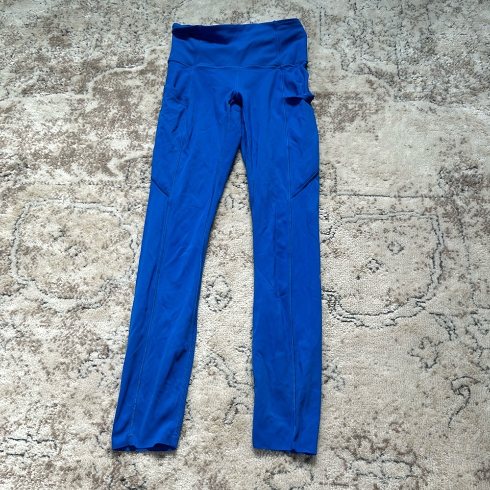 Lululemon Fast and Free Blue Leggings
